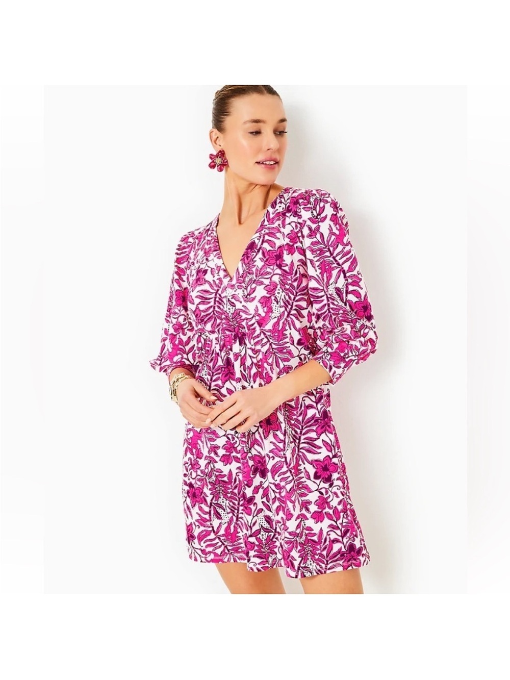 Lilly Pulitzer Cass Dress Elderflower Blossom Lil Escape Plan size Small NWT